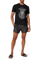 Dégradé Thunderbolt-Print Swim Shorts